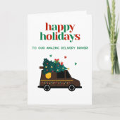 クリスマス ホリデー 配送ドライバー 感謝カード (正面)