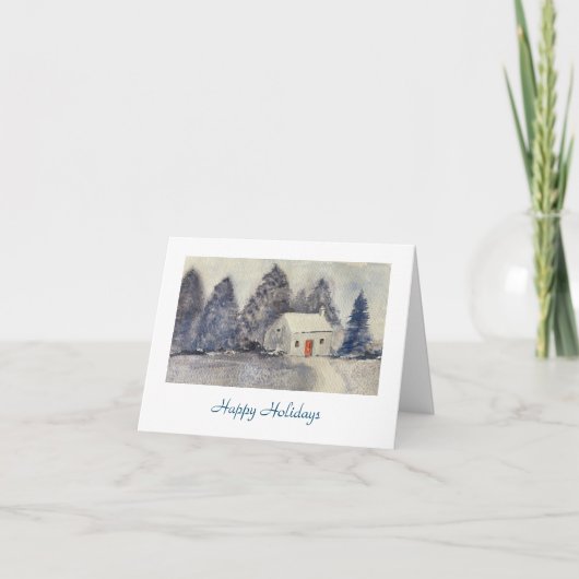 クリスマス ホリデー 雪の コテージ (正面)