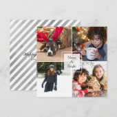 クリスマス ホリデー 4枚の写真入り オリジナルグリーティングカード (正面/裏面)