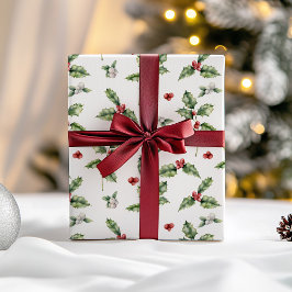 クリスマス・ホリーとミストレ ラッピングペーパーシート