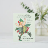 クリスマス・ホリーの子エリザベス・ゴードンCC1076 ポストカード (スタンド正面)