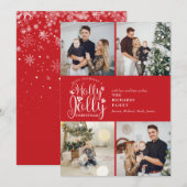 クリスマス ホリーデージョリー スクリプト4 フォト コラージュ (正面/裏面)