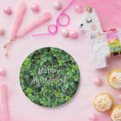 クリスマス ホリーデー グリーン ホリー ベリー フェスティブ 紙皿 (パーティー)