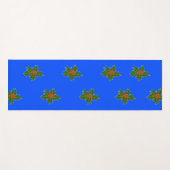 クリスマス・ホリー、イレックス・アキフォリウム・レッド・ベリー ヨガマット (正面(横))