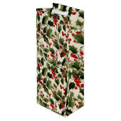クリスマス・ホリー・ベリー・オン・ライト ワインギフトバッグ (裏面アングル)