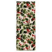 クリスマス・ホリー・ベリー・オン・ライト ワインギフトバッグ (裏面)