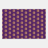 クリスマス・ホリー、ボーブル、ホリー・オン・パープル ラッピングペーパーシート (正面2)