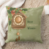 クリスマス・ホリー・ポスター付き美しいカッコウ・マント クッション (ブランケット)