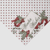 クリスマス・ホリー・ポルカ・ドット・ウィンターの願い 薄葉紙 (詳細)