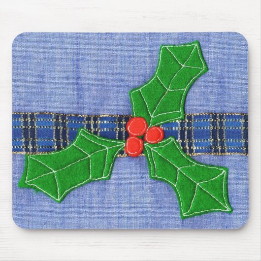 クリスマス・ホリー マウスパッド (正面)