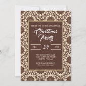 クリスマス ホリー ヴィンテージ クリーム＆ブラウン (正面)