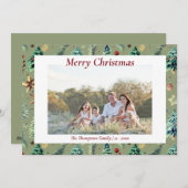 クリスマス ホリー 植物学的な グリーン 装飾 フォト モスG (正面/裏面)