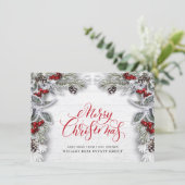 クリスマス ホリー 法人向け ホリデー グリーティング カード (スタンド正面)