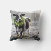 クリスマス・ホルスタイン牛のリース クッション (裏面)