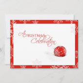 クリスマス・ホワイト・クリスマス・セレブレーション招待状 招待状 (正面)