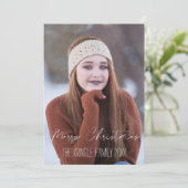 クリスマス ホワイト スクリプト タイポグラフィ (スタンド正面)