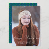 クリスマス ホワイト スクリプト タイポグラフィ (正面/裏面)