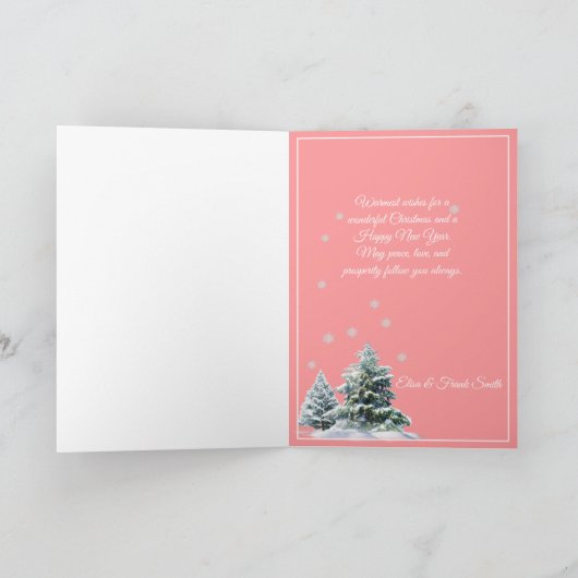 クリスマス・ホワイト・ディアー・ミスターサンタクロース夫人 カード (内部)