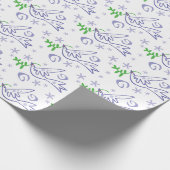 クリスマス·ホワイト·ドーブ·ピース·オン·ザ·アース ラッピングペーパー (角)