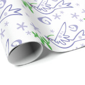 クリスマス·ホワイト·ドーブ·ピース·オン·ザ·アース ラッピングペーパー (ロールコーナー)