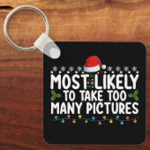 クリスマス・ホーの写真が多過ぎる キーホルダー (正面)