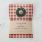 クリスマス ホーム タイポグラフィ クリスマス レッド プライド カード (内部)