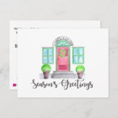 クリスマス　ホーム ポストカード (正面/裏面)