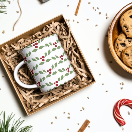 クリスマス・ホーリーベリー・マグ コーヒーマグカップ