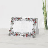 クリスマス ホーリー ベリー コーポレート ラスティック グリーティング (裏面)