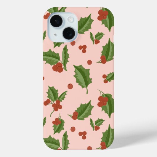 クリスマス ホーリー ベリー スマホケース Case-Mate iPhoneケース (裏面)