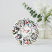 クリスマス ホーリー ベリー バーチ 6枚の写真を使ったグリーティングカード (スタンド正面)