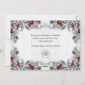 クリスマス ホーリー ベリー ラスティック コーポレート グリーティング (裏面)