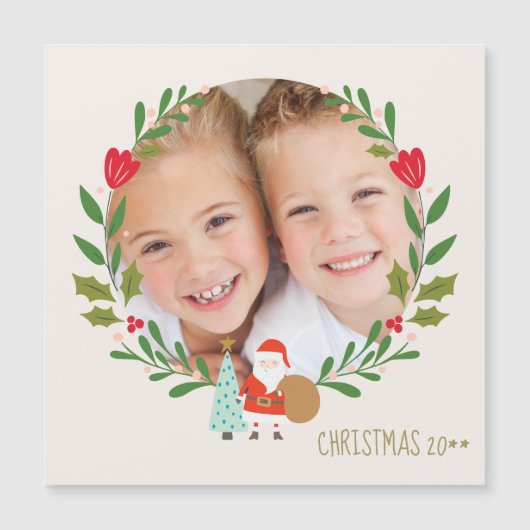 クリスマス ホーリー リース フォト (正面)