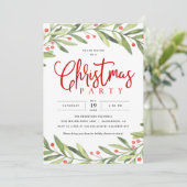 クリスマス ホーリー リース  ホリデー パーティー 招待状 (スタンド正面)