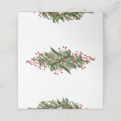 クリスマス ホーリー リース 冬 リハーサル ディナー プレイスカード (外部開封)