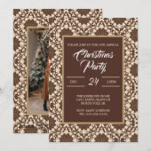 クリスマス ホーリー ヴィンテージ クリーム＆ブラウン (正面/裏面)
