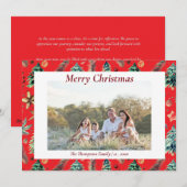 クリスマス ホーリー 植物 グリーン フォト 赤 (正面/裏面)