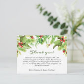 クリスマス ホーリー 法人 ホリデー 感謝カード ポストカード (スタンド正面)