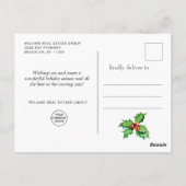 クリスマス ホーリー 法人 ホリデー 感謝カード ポストカード (裏面)