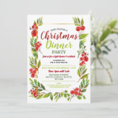 クリスマス ホーリー 祭り パーティー 葉 招待状 (スタンド正面)
