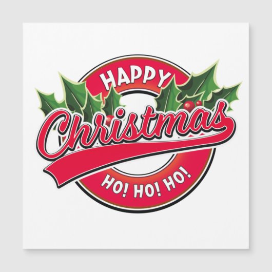 クリスマス ホ！ホ！ホ！ カーマグネット (正面)