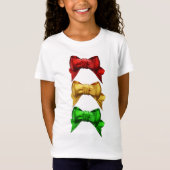 クリスマス・ボウズ・ガールのTシャツ Tシャツ (正面)