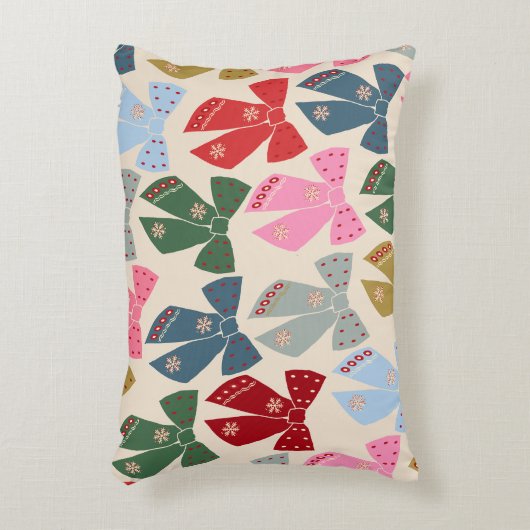 クリスマス・ボウズ・コケット アクセントクッション (正面(垂直))