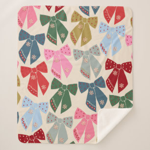 クリスマス・ボウズ・コケット シェルパブランケット