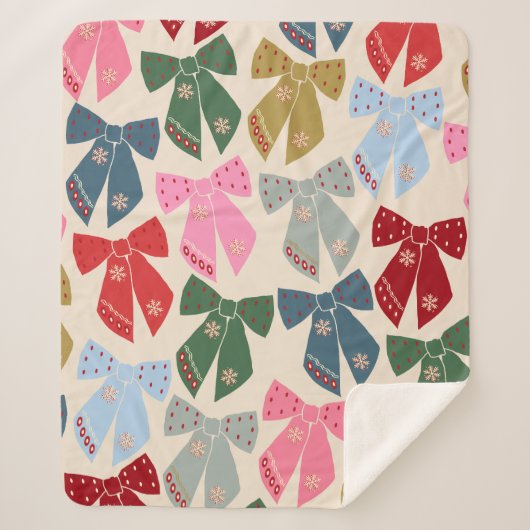 クリスマス・ボウズ・コケット シェルパブランケット (正面)