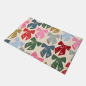 クリスマス・ボウズ・コケット ドアマット (アングル)