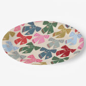 クリスマス・ボウズ・コケット ペーパープレート (アングル)