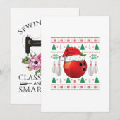 クリスマス ボウリング ひどい シャツ ギフト 男の子 子供 ボール 招待状 (正面/裏面)