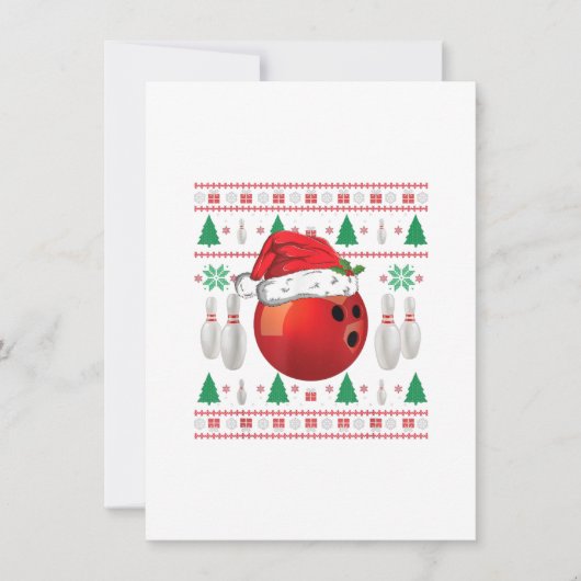 クリスマス ボウリング ひどい シャツ ギフト 男の子 子供 ボール 招待状 (正面)
