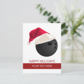 クリスマス ボウリング サンタハット ポストカード (スタンド正面)